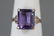 Estate 14kt Yellow Gold Amethyst & Diamond Ring - 5