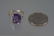 Estate 14kt Yellow Gold Amethyst & Diamond Ring - 8