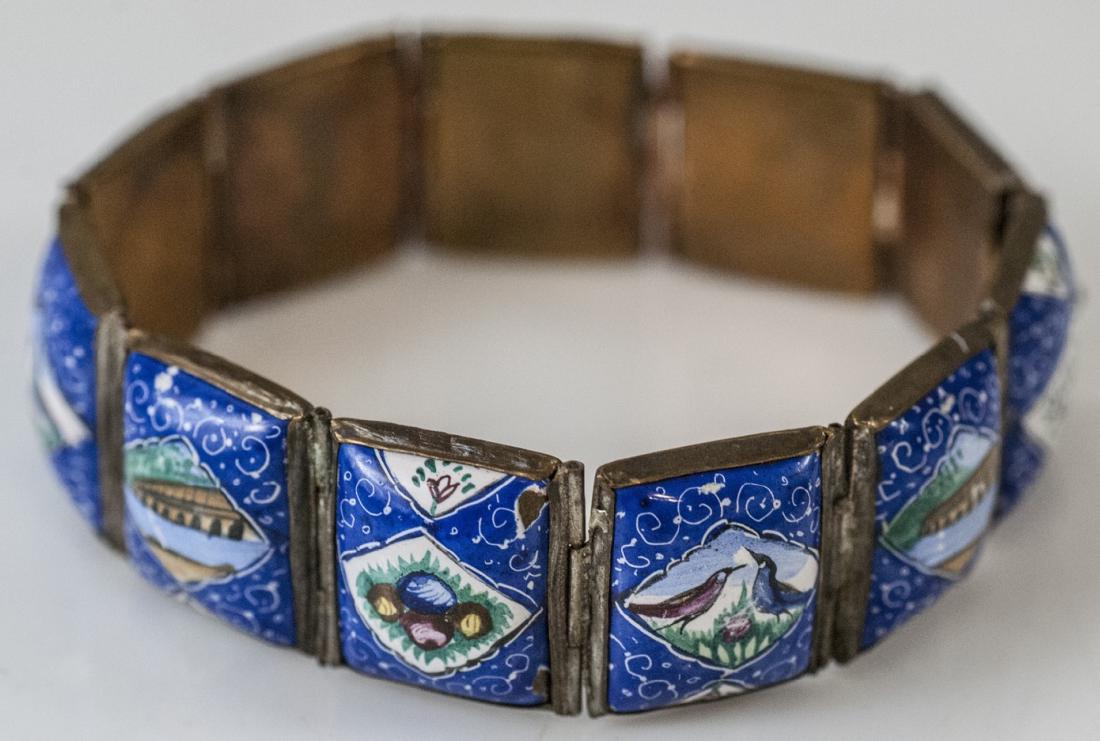 Antique Persian Hand Painted Enamel Bracelet (1 of 6)