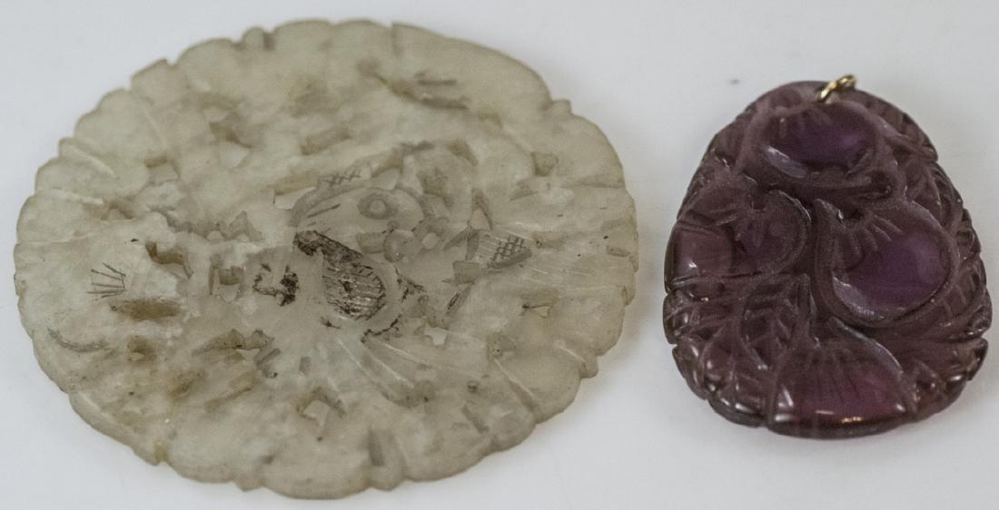 Two Estate Chinese Carved Necklace Pendants (1 of 3)