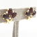 Vintage 14k Gold Garnet & Pearl Earrings - 3