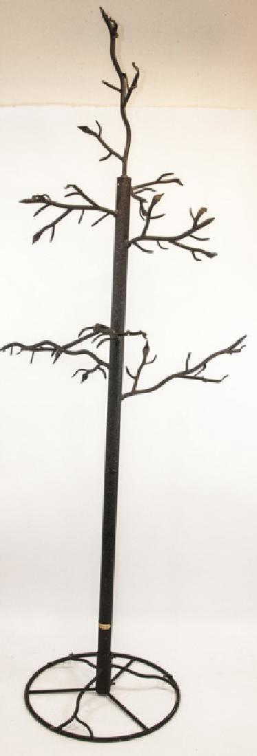 Modern Wrought Iron Tree Form Coat Rack / Display