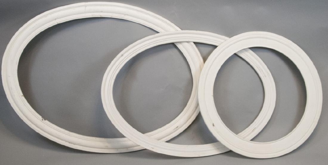 Architectural Large White Washed Oval Frames (1 of 4)