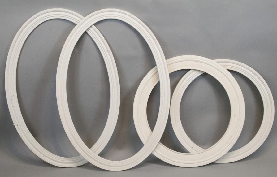 Architectural Large White Washed Oval Frames (1 of 4)