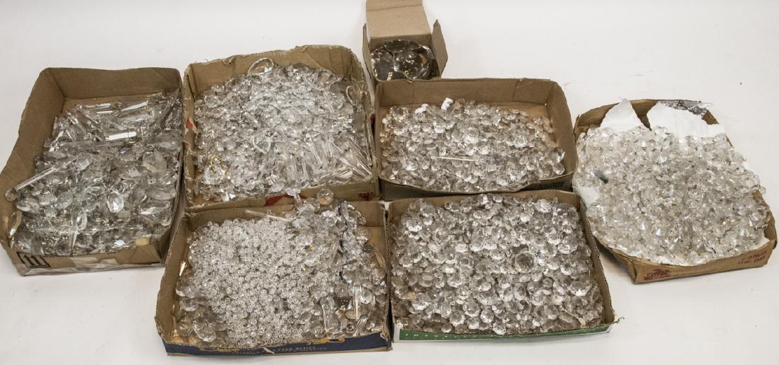 Lot of Cut Crystal Chandelier Pendalogs & Pieces (1 of 10)