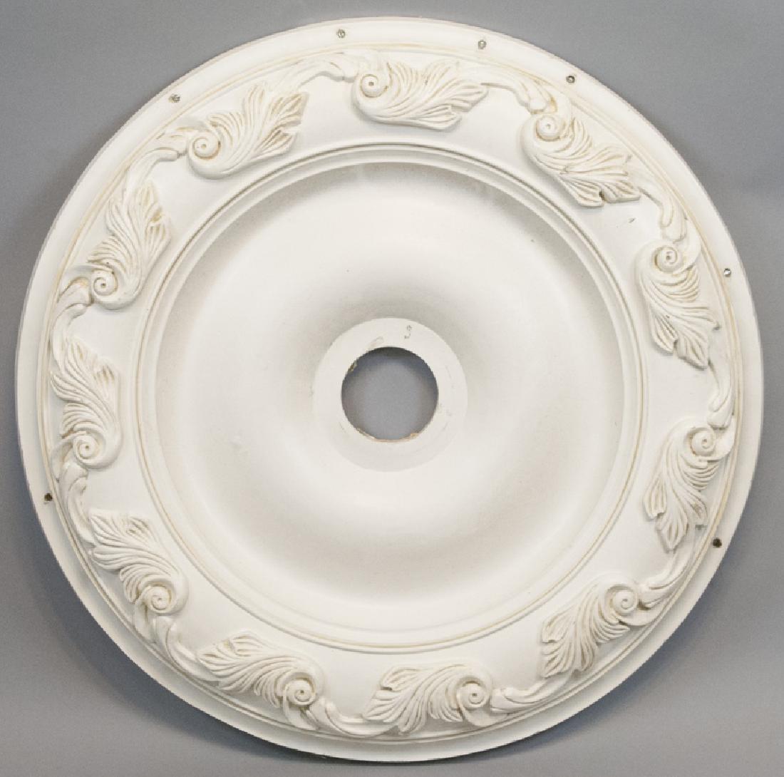 French Rococo Style White Resin Ceiling Medallion (1 of 3)