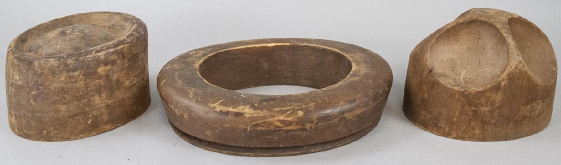 3 Antique Wooden Hat / Millinery Forms (1 of 4)