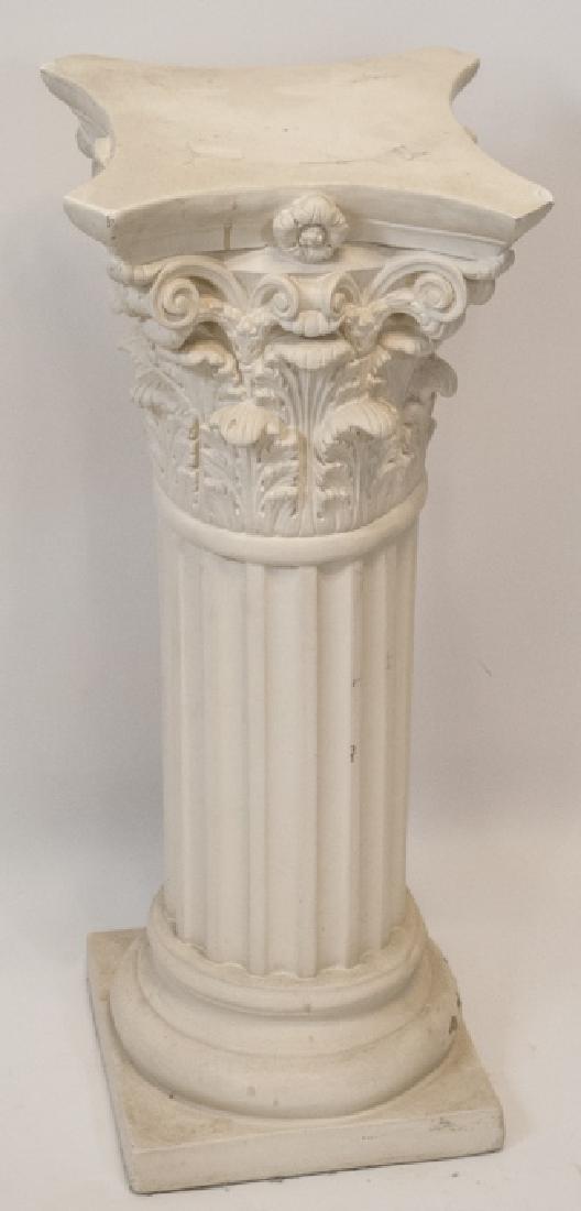 Ceramic Corinthian Column Form Pedestal (1 of 5)