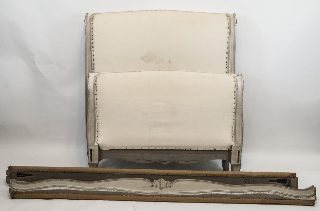 French Country Provincial Twin Size Sleigh Bed (1 of 7)