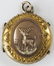 Antique 19th C Locket Pendant w Yellow Gold Deer