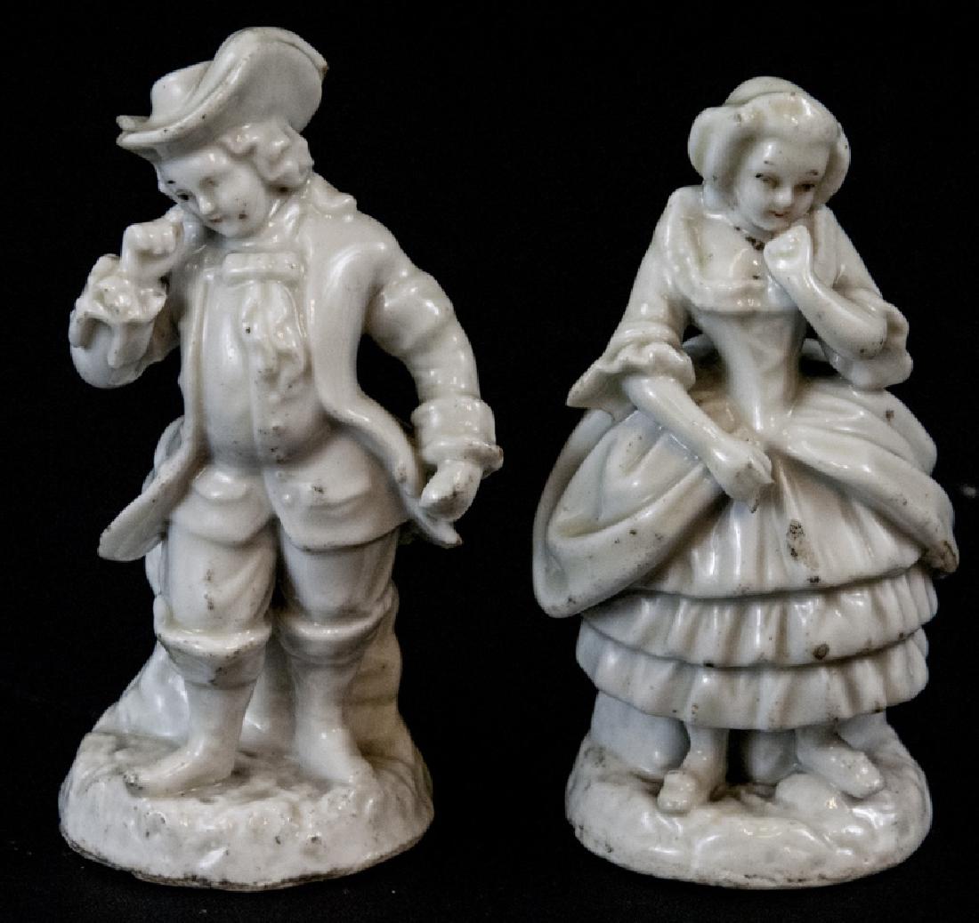 Pair Antique 19th Century Blanc de Chine Figurines (1 of 5)