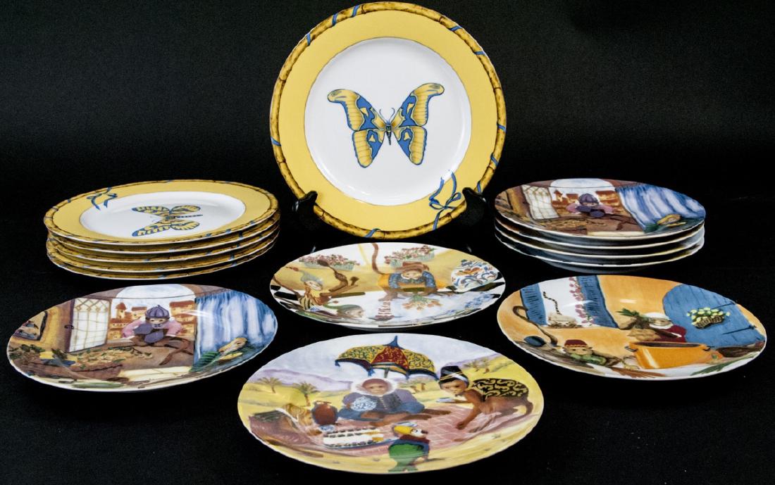 2 Sets of Porcelain Lunch Plates Incl. Lynn Chase (1 of 10)