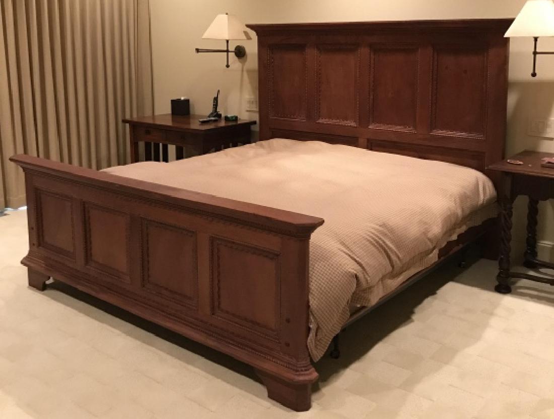 Custom Made Hand Carved King Size Bed Frame (1 of 5)