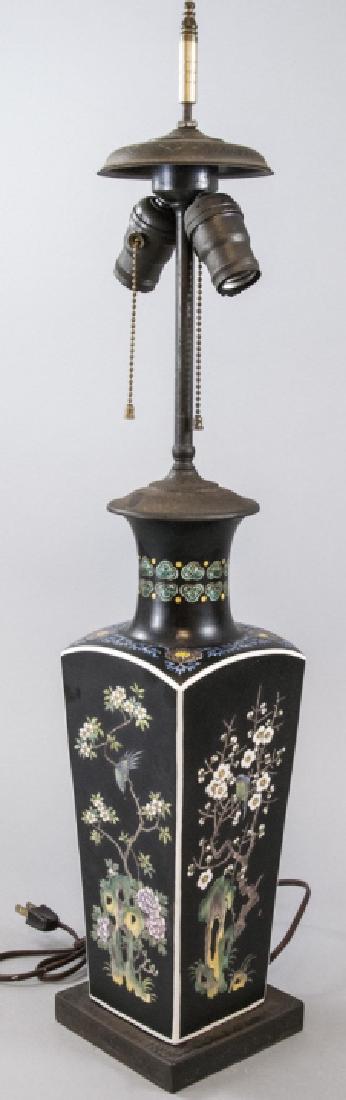 Mid Century Asian Style Porcelain + Tole Lamp (1 of 9)
