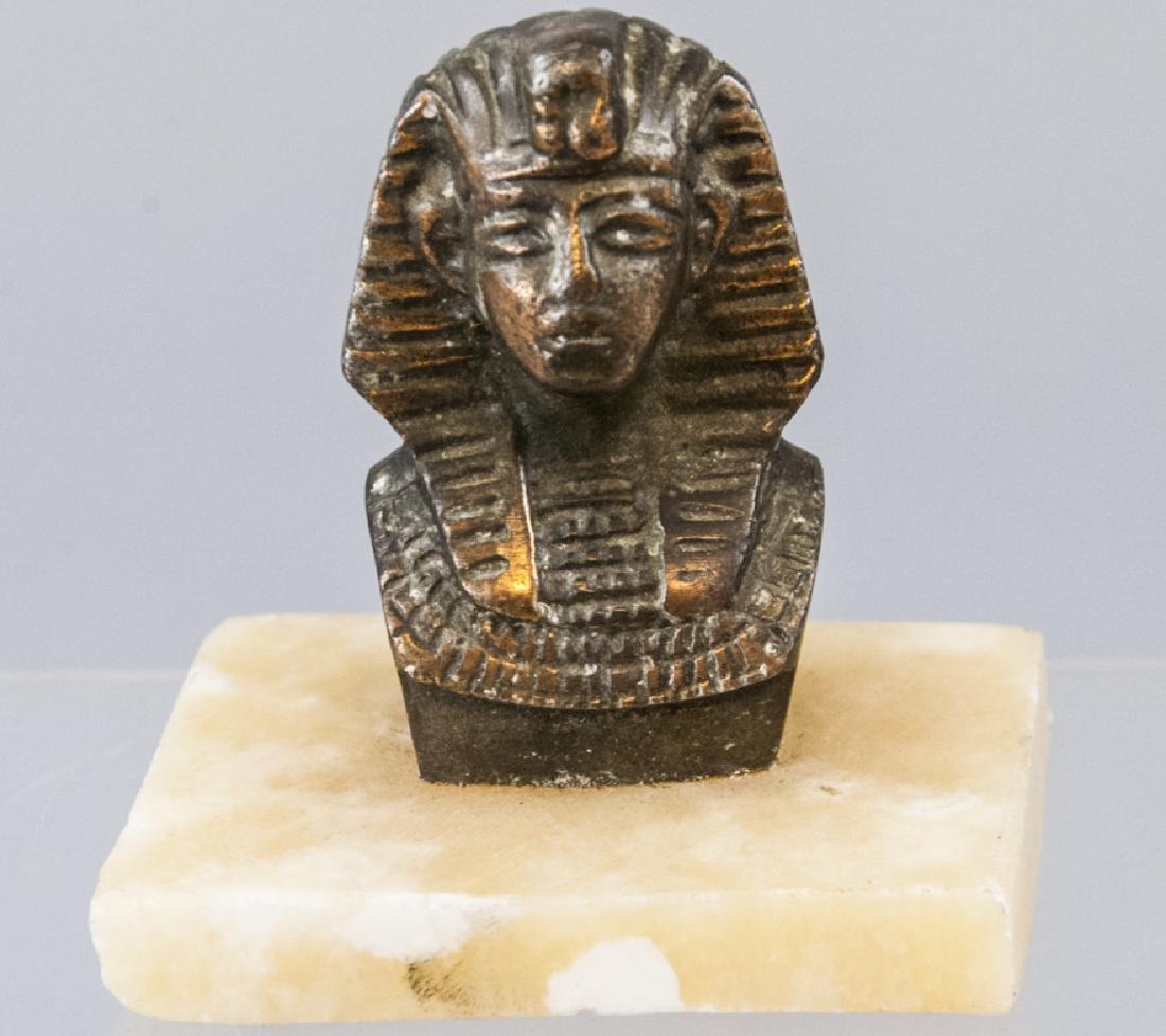 Antique Egyptian Revival Pharaoh Head Statue (1 of 4)