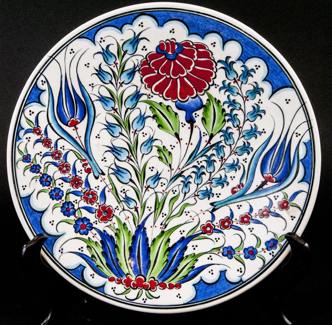 Turkish Hand Painted Plate W 16th Century Design (1 of 6)