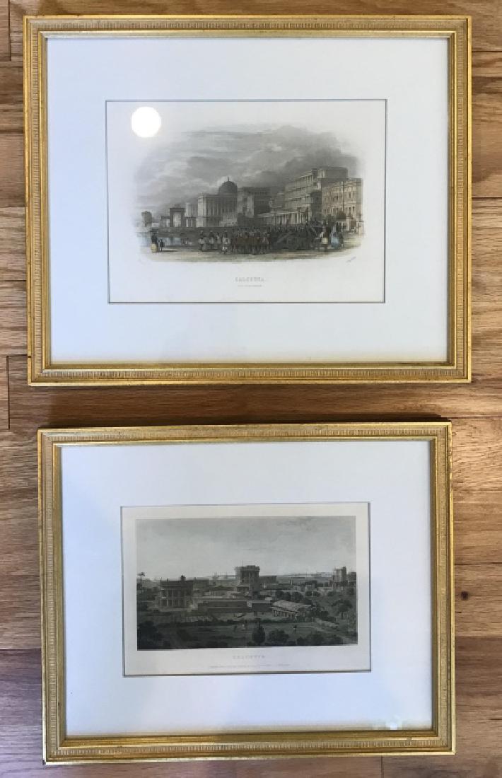 2 19th Century Framed Engraving Prints of Calcutta (1 of 7)