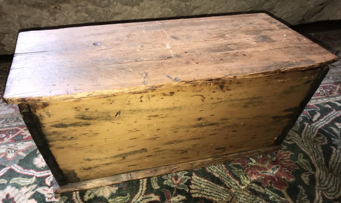 Antique 19th C Distressed Pine Chest / Trunk (1 of 2)