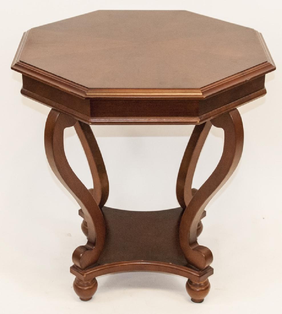 Octagonal Form Cherry Wood Side Table (1 of 5)