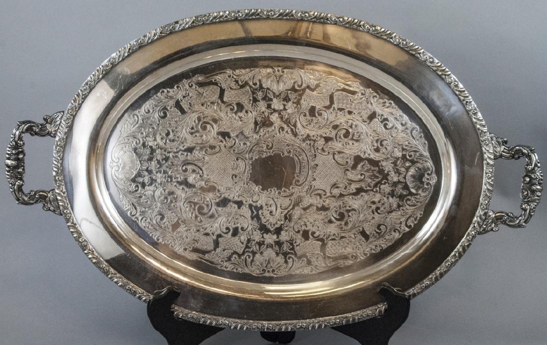 Antique Henley Silver Plate Tray / Platter (1 of 7)