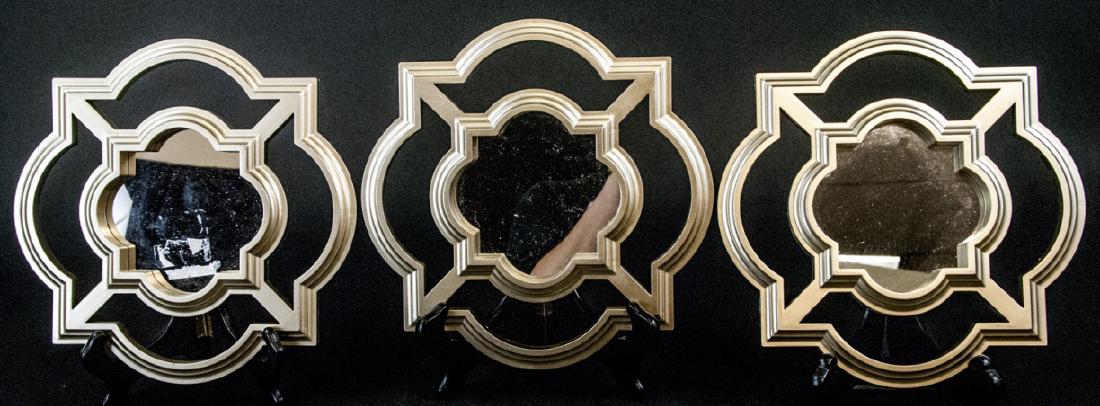 Set of Silver Tone Frame Decorative Wall Mirrors (1 of 4)