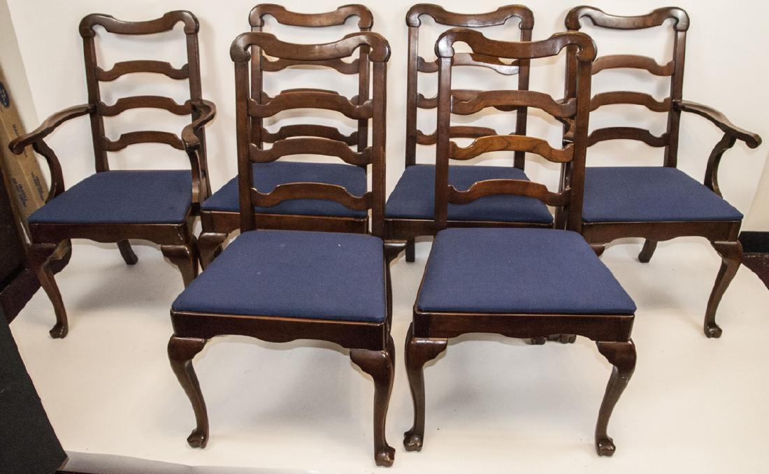 6 Old Towne Mahogany Ladder Back Dining Chairs (1 of 6)