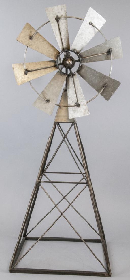 Windmill / Wind Turbine Garden Ornament Statue: Windmill / Wind Turbine Garden Ornament Statue. Handmade, rotates and spins. Measures 31.5 inches in height.