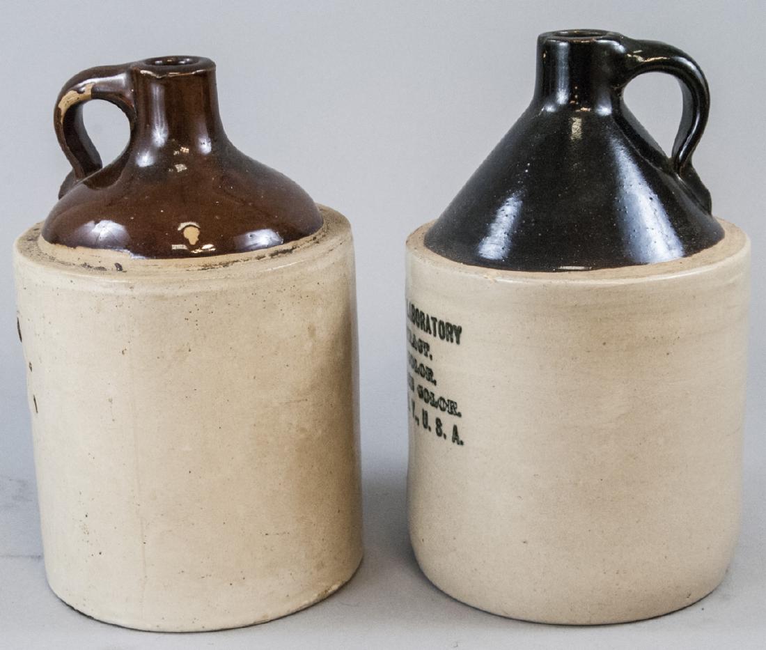 Pair Antique Stoneware Pottery Jugs (1 of 6)