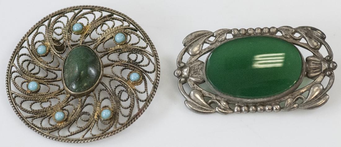 Two Vintage Silver & Sterling Brooch Pins (1 of 4)