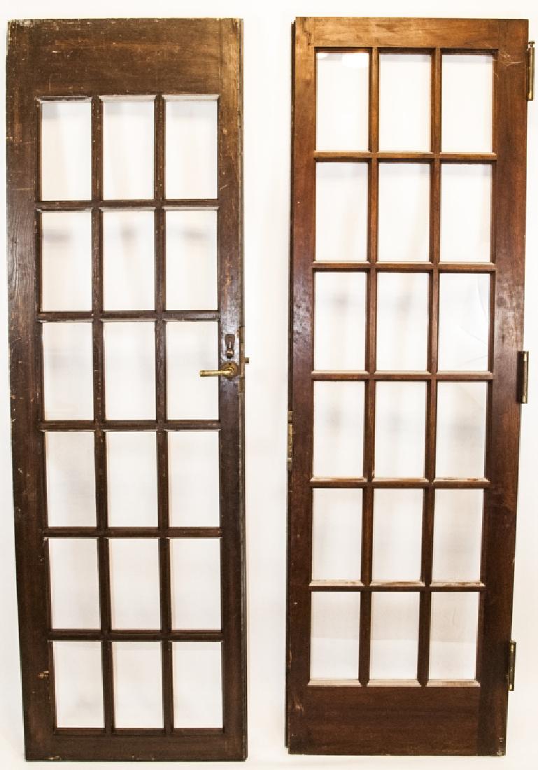 Pair Vintage Mahogany & Glass Panel French Doors (1 of 5)