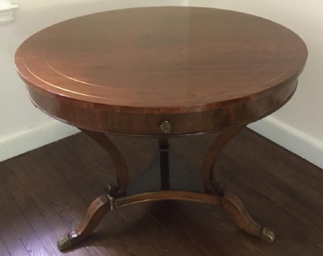 Sheraton Style Round Three Leg Pedestal Table (1 of 6)