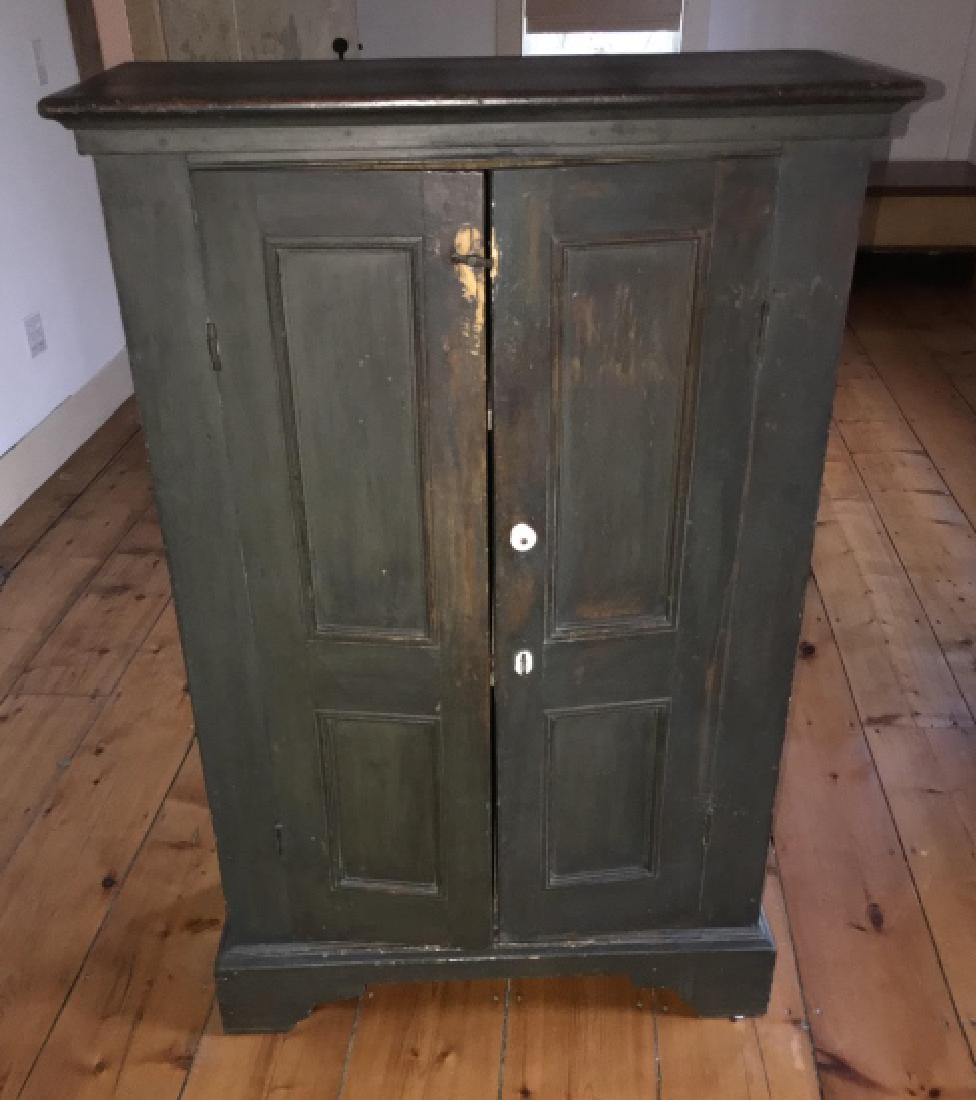 Antique 19th C Country American Cupboard Cabinet (1 of 4)