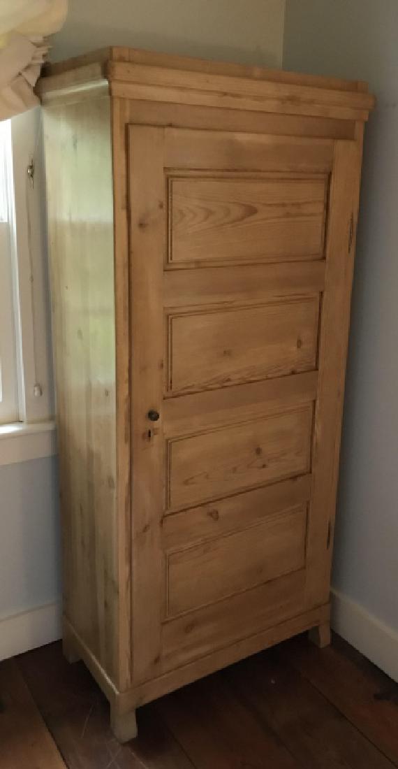 Country American Pine Wood Armoire w Panel Door (1 of 4)