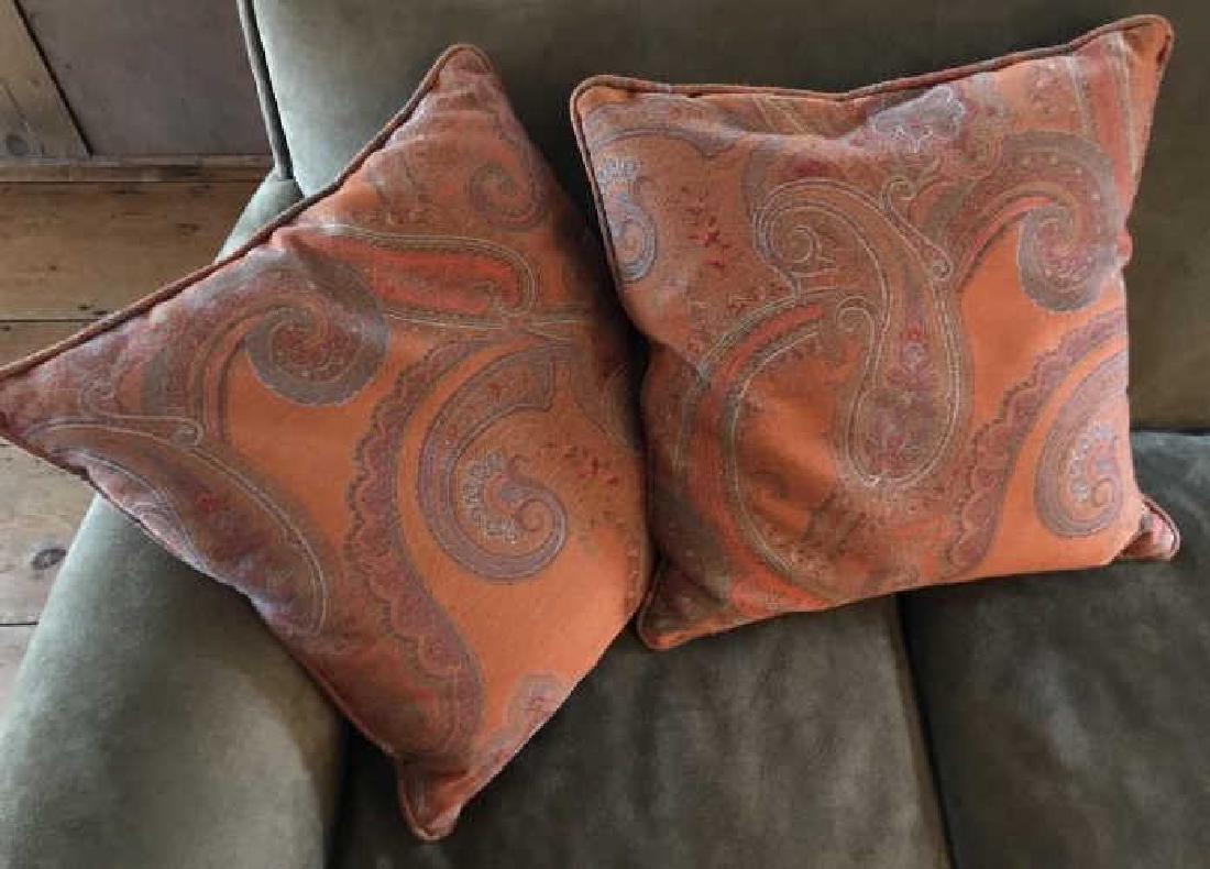 Pair Custom Made Paisley Fabric Throw Pillows (1 of 3)