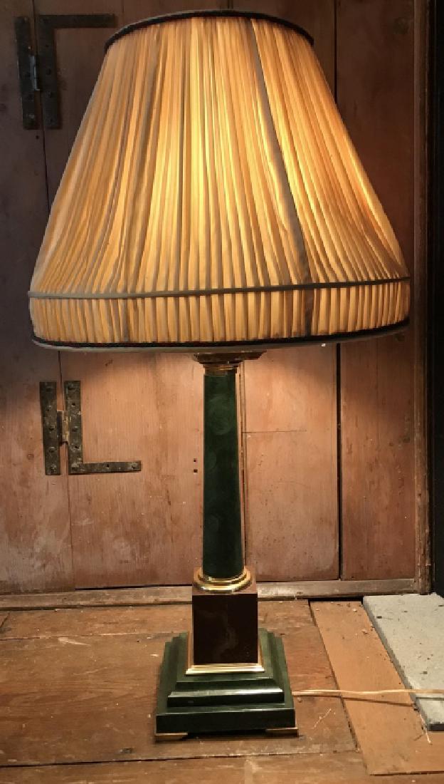 French Empire Style Faux Painted Column Lamp (1 of 2)