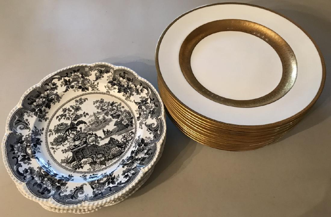 Two Sets Antique Plates - Wedgwood & Transferware (1 of 4)