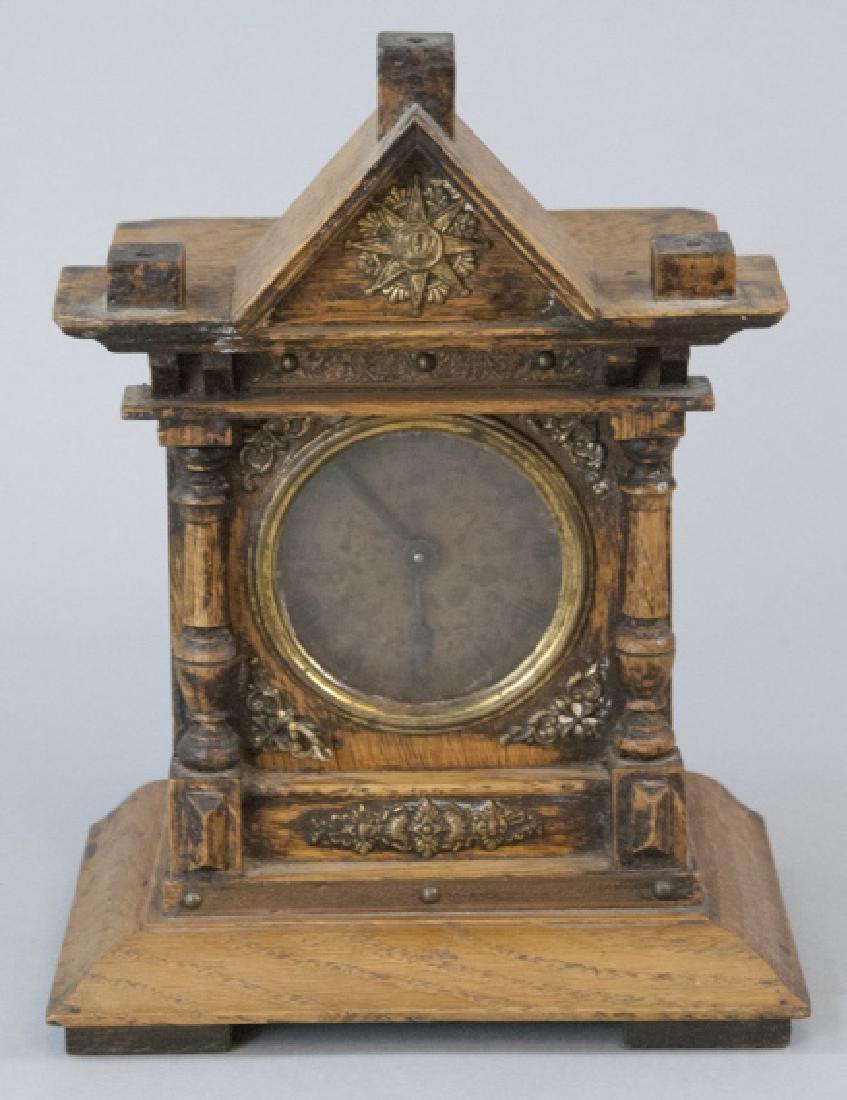 Antique Hand Carved Architectural Mantle Clock (1 of 6)