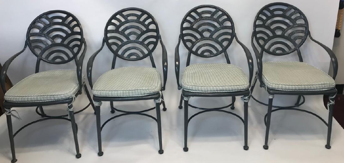 4 Woodard Wrought Iron Outdoor Side Chairs (1 of 4)
