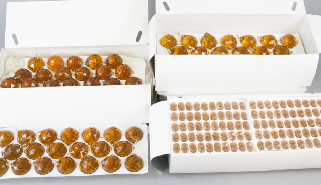 Lot  Amber Crystal Chandelier Pendalogs / Pieces (1 of 9)