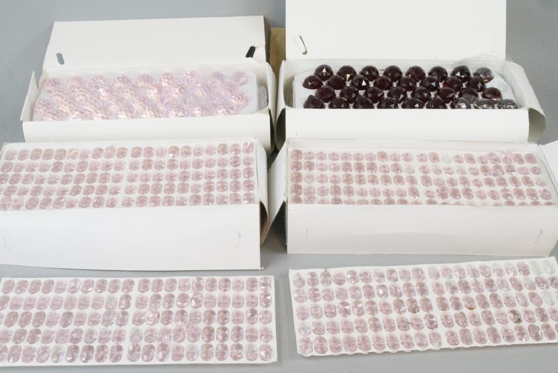 Pink & Red Crystal Chandelier Pendalogs / Pieces (1 of 9)