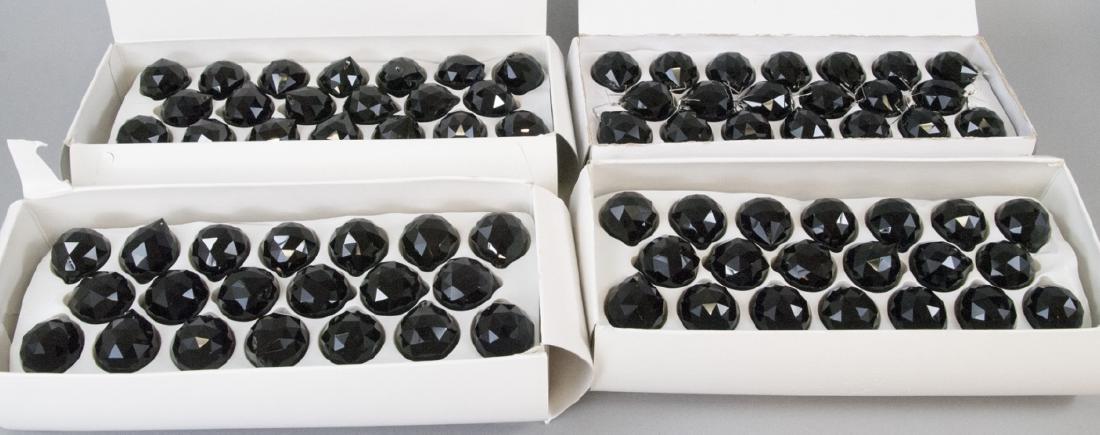 Lot  Black Crystal Chandelier Pendalogs / Pieces (1 of 5)