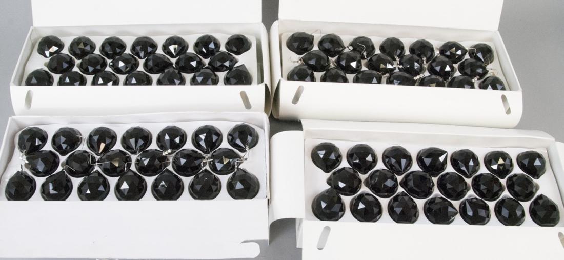 Lot of Black Crystal Chandelier Pendalogs / Pieces (1 of 6)