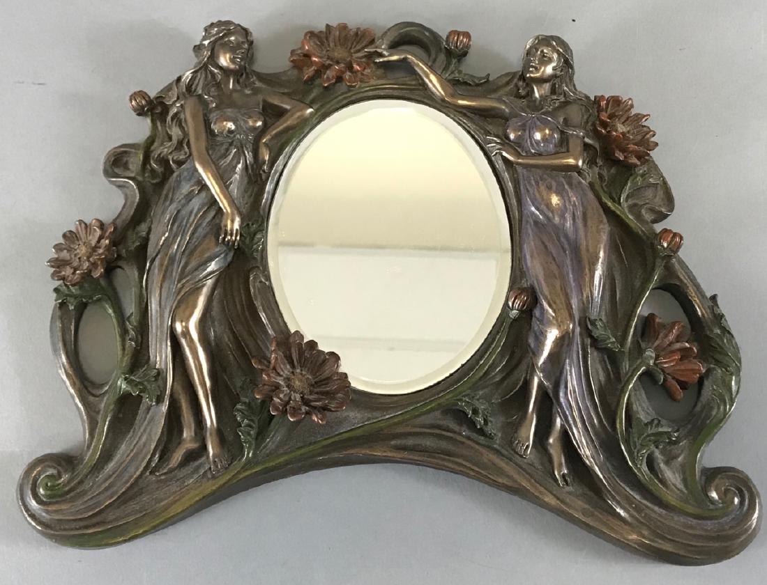 Antique Art Nouveau Style Table Top Mirror (1 of 5)