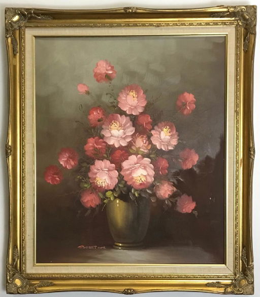 Original Robert Cox Oil Floral Still Life Painting Oct 27 2018 Greenwich Auction In Ct