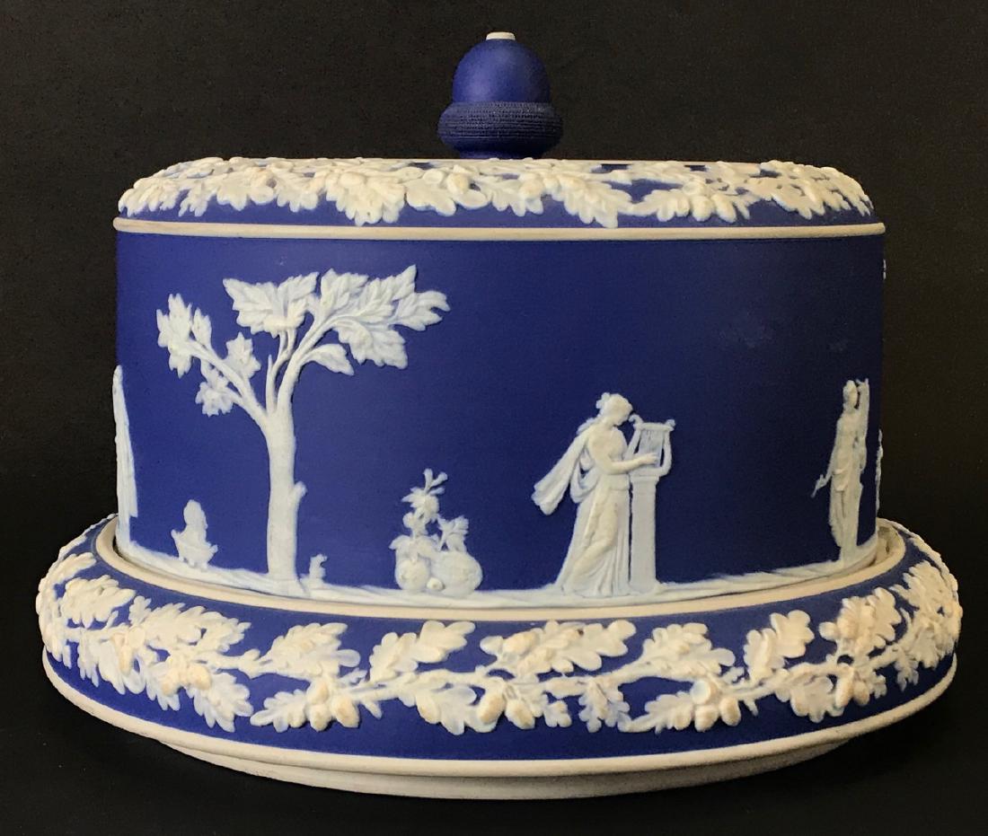 Antique 19th C Jasperware Blue & White Tureen (1 of 6)