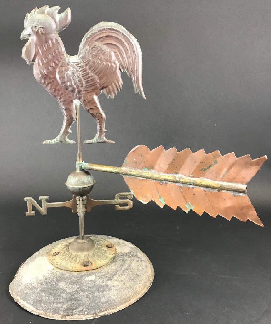 Antique American Rooster Weathervane on Stand (1 of 5)
