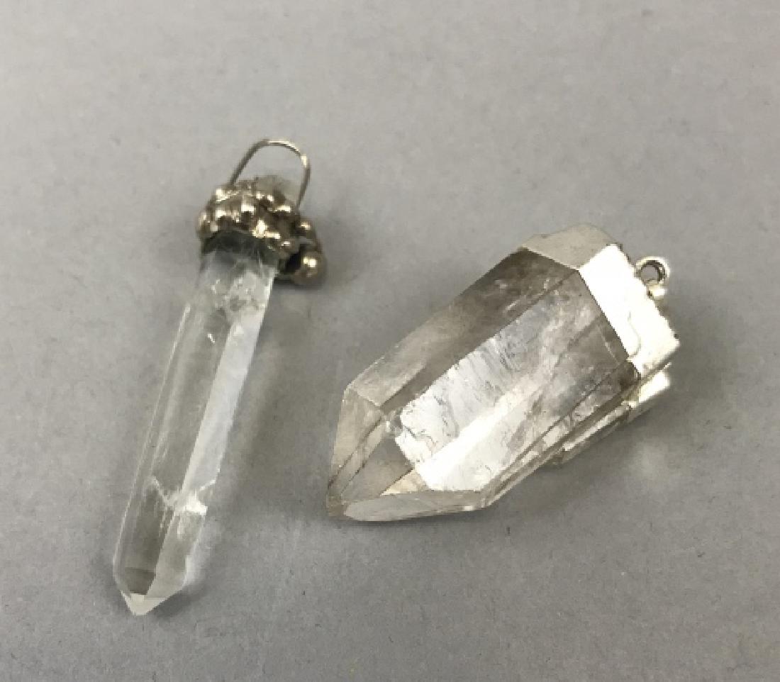 Two Quartz Crystal Necklace Pendants (1 of 3)