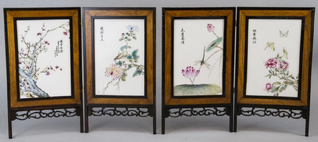 Two Vintage Chinese Hand Painted Porcelain Plaques (1 of 10)