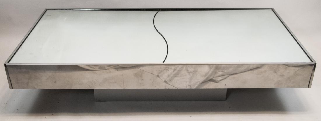 Contemporary Mirrored Top & Chrome Coffee Table (1 of 6)