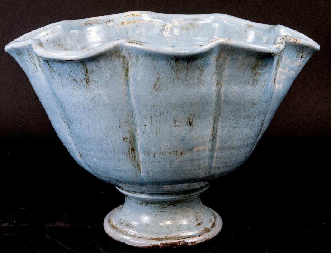 Large Ceramic Marine Blue Clamshell Planter / Bowl (1 of 3)